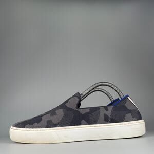 Rothy's The Original Slip On Women Size 9.5 Gray Camo Casual Low Sneakers Shoes